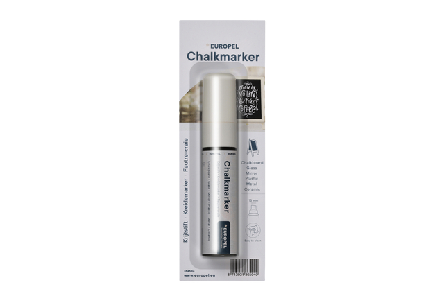 KRIJTSTIFT EUROPEL 15MM WIT BLISTER