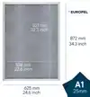 KLIKLIJST EUROPEL A1 25MM MAT WIT