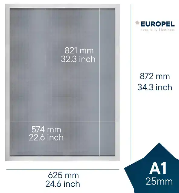 KLIKLIJST EUROPEL A1 25MM MAT WIT