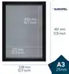 KLIKLIJST EUROPEL A3 25MM MAT ZWART