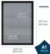 KLIKLIJST EUROPEL A1 25MM MAT ZWART