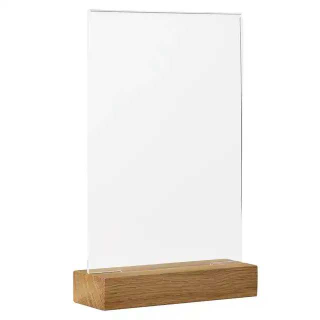 KAARTHOUDER EUROPEL ACRYL MET HOUTEN