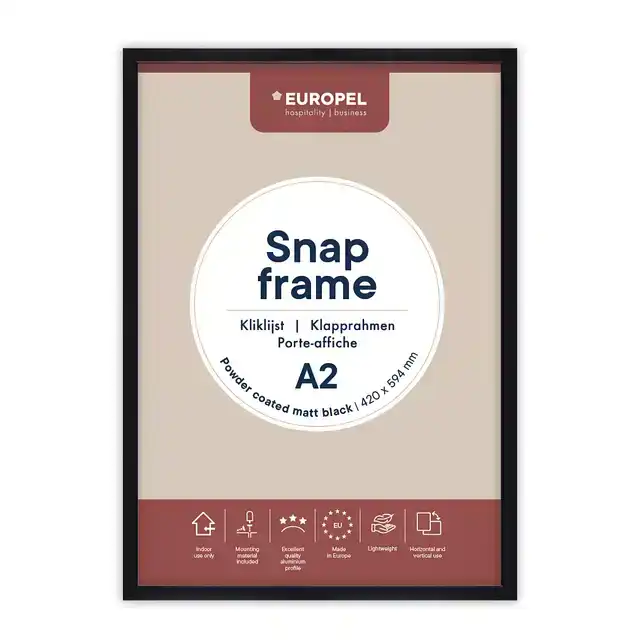 KLIKLIJST EUROPEL A2 25MM MAT ZWART