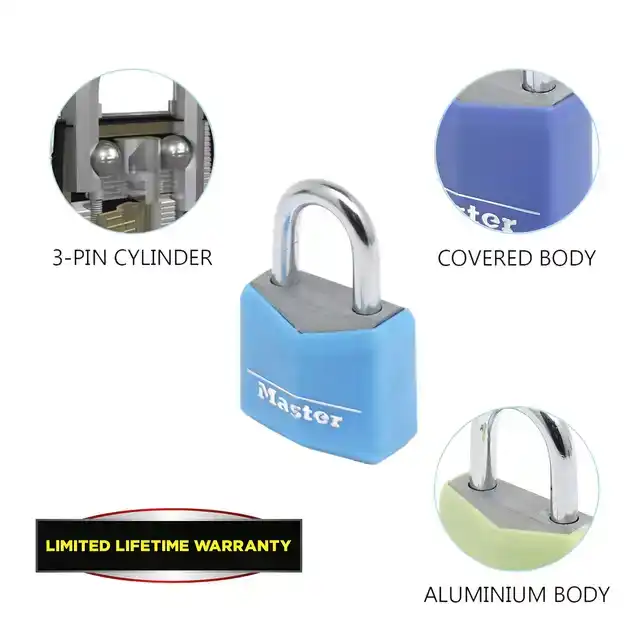 HANGSLOT MASTERLOCK 4 ASSORTI ALU 20MM