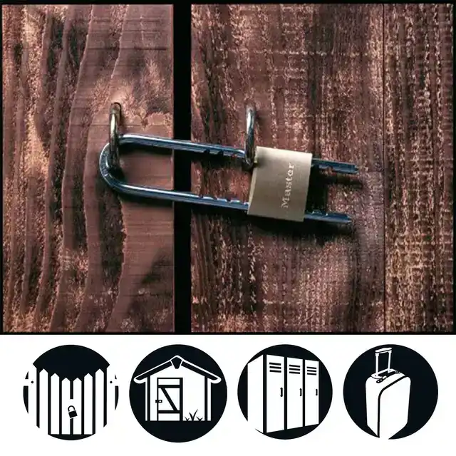 HANGSLOT MASTERLOCK VERSTELBAAR MESSING