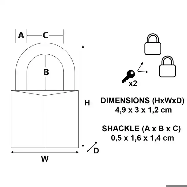 HANGSLOT MASTERLOCK 2 GELIJKSLUITEND