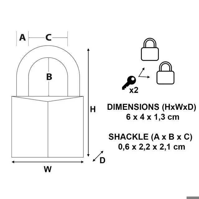 HANGSLOT MASTERLOCK 2 GELIJKSLUITEND
