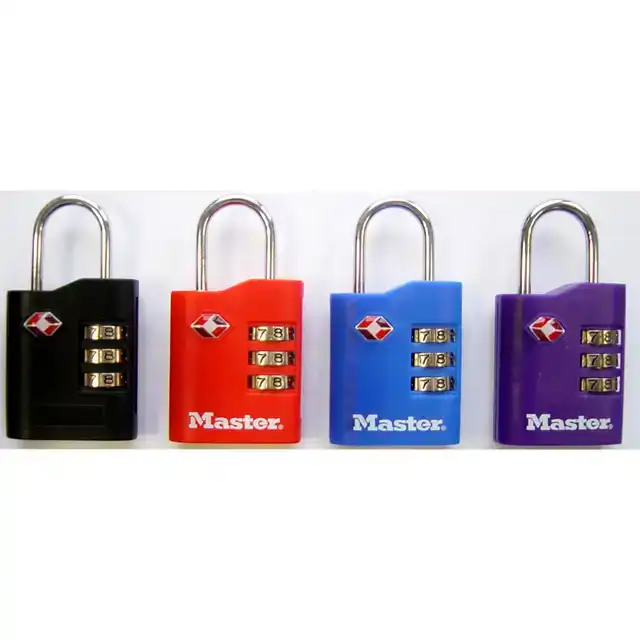 HANGSLOT MASTERLOCK 3-CIJFER TSA SET