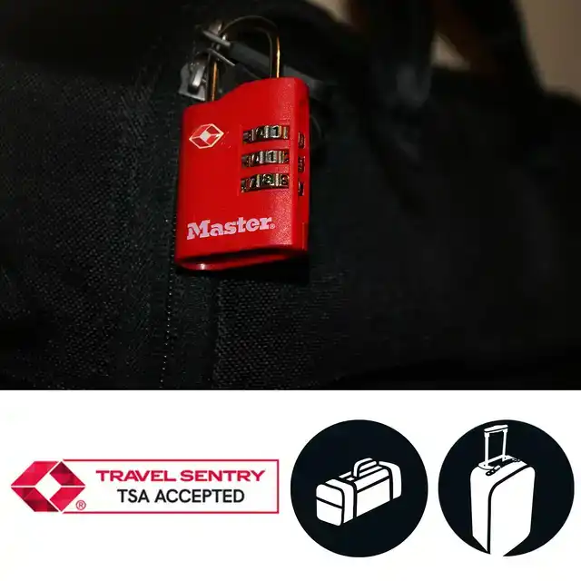 HANGSLOT MASTERLOCK 3-CIJFER TSA SET