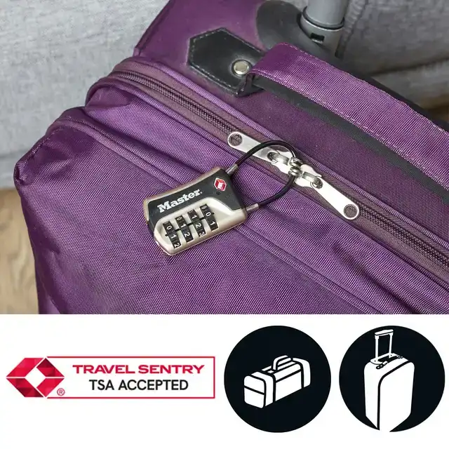 HANGSLOT MASTERLOCK 4-CIJFER TSA FLEX