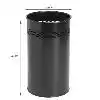 PAPIERBAK BRASQ 21 LITER RVS ZWART