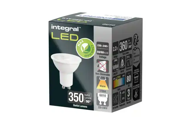 LEDLAMP INTEGRAL GU10 2700K WARM WIT