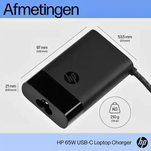 LAPTOP OPLADER HP 65W USB-C