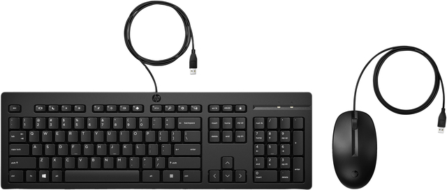 TOETSENBORD + MUIS HP 225 ZWART