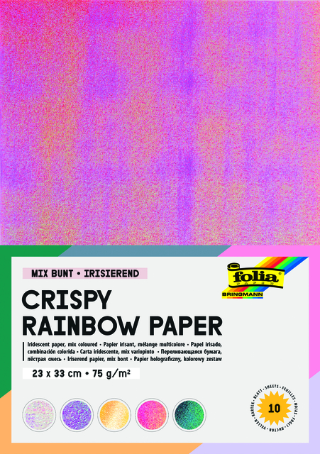 REGENBOOGPAP FOLIA 23X33CM IRISEREND