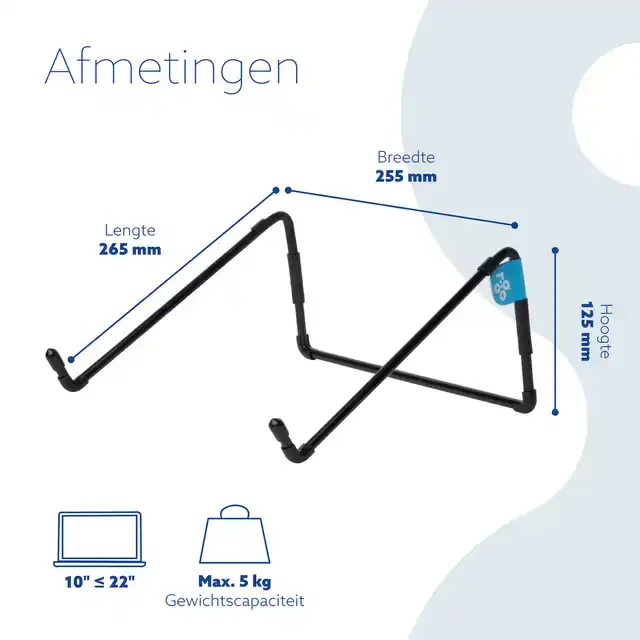 LAPTOPSTANDAARD R-GO TRAVEL ZWART