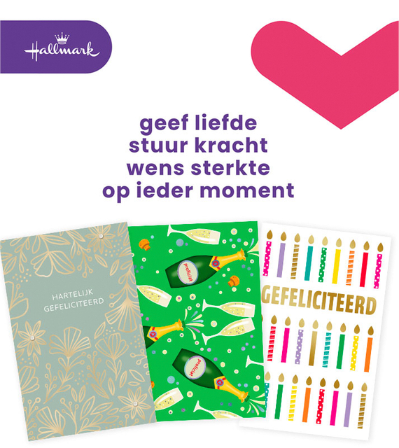 WENSKAART HALLMARK NAVULSET FELICITATIE