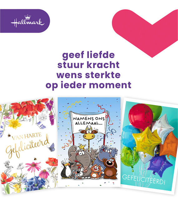 WENSKAART HALLMARK NAVULSET FELICITATIE
