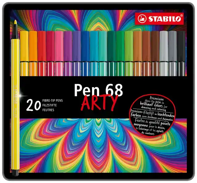 VILTSTIFT STABILO PEN 68/20 ARTY M ASS