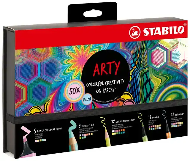 CREATIVE SET STABILO 77/6 ARTY COLORFUL