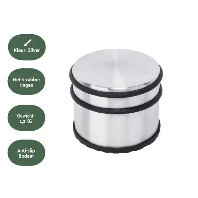 DEURSTOPPER BRASQ MET RUBBEREN RINGEN
