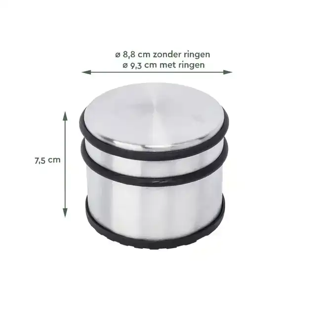 DEURSTOPPER BRASQ MET RUBBEREN RINGEN