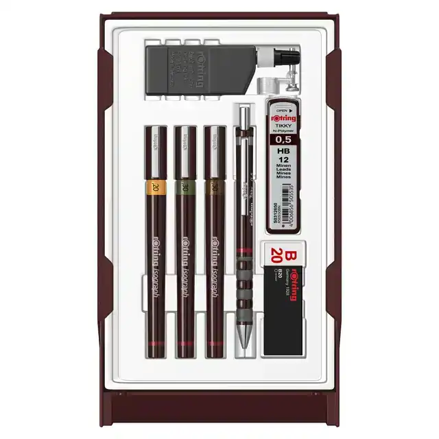 TEKENSET ROTRING ISOGRAPH COLLEGE