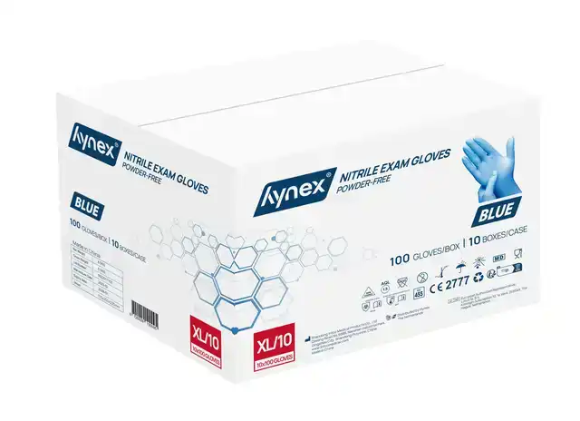 HANDSCHOEN HYNEX XL NITRIL 100ST BLAUW