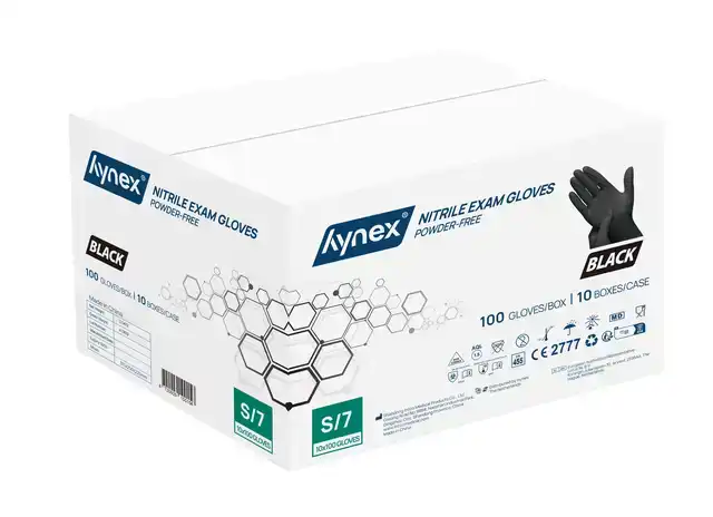 HANDSCHOEN HYNEX S NITRIL 100ST ZWART