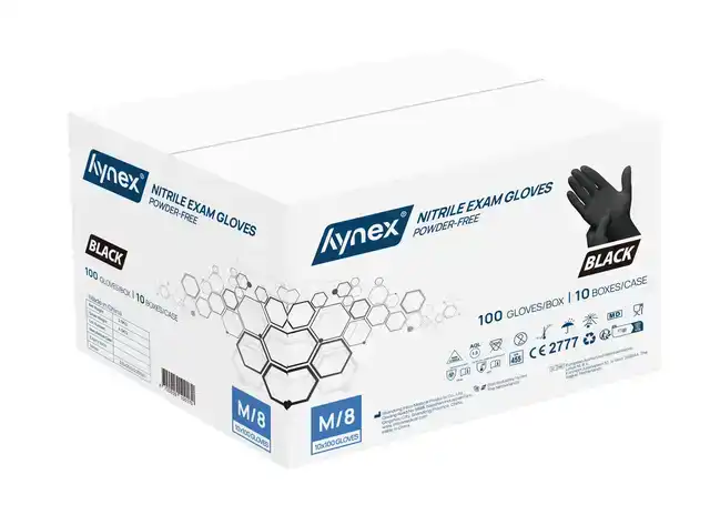 HANDSCHOEN HYNEX M NITRIL 100ST ZWART