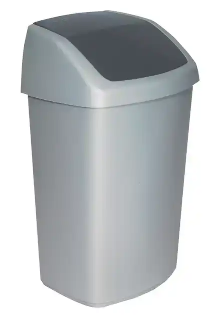 AFVALBAK CURVER SWING 50 LITER ZILVER