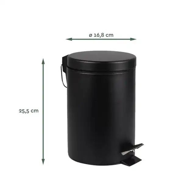 PEDAALEMMER BRASQ 3 LITER ZWART