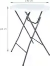 STATAFEL BRASQ 80CM WIT