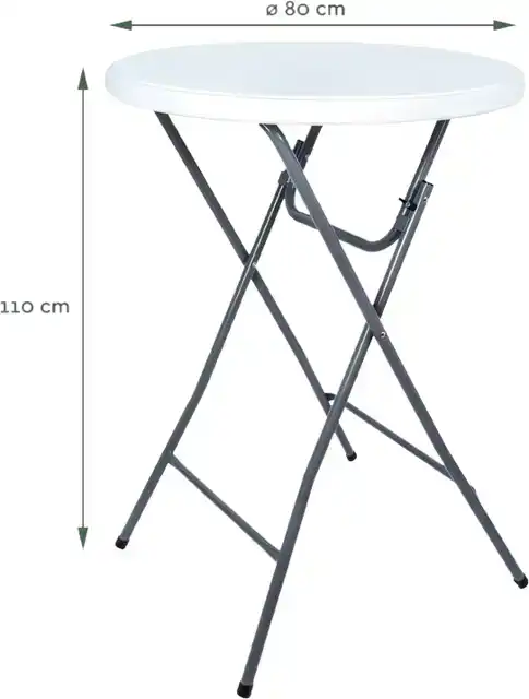 STATAFEL BRASQ 80CM WIT
