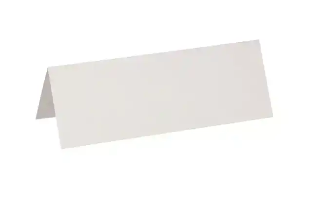 TAFELNAAMBORD KARTON MAUL 21X7.5CM WIT