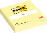 MEMOBLOK 3M POST-IT 563 101X101MM GEEL