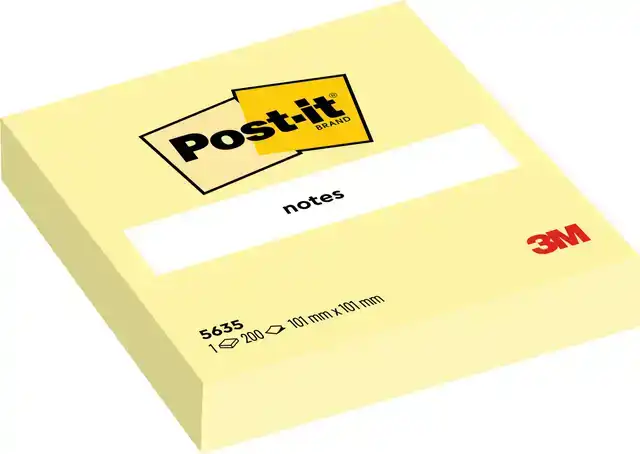 MEMOBLOK 3M POST-IT 563 101X101MM GEEL