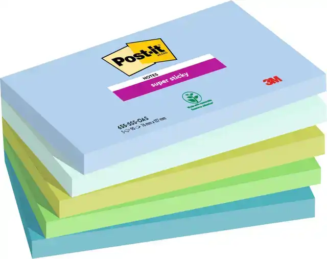 MEMOBLOK 3M POST-IT 655 76MMX127MM SS