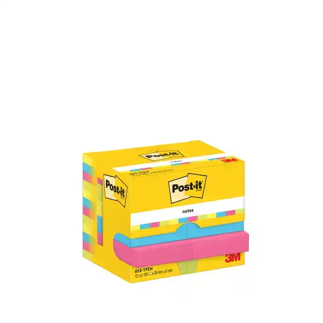 MEMOBLOK 3M POST-IT 653 38X51MM NEON
