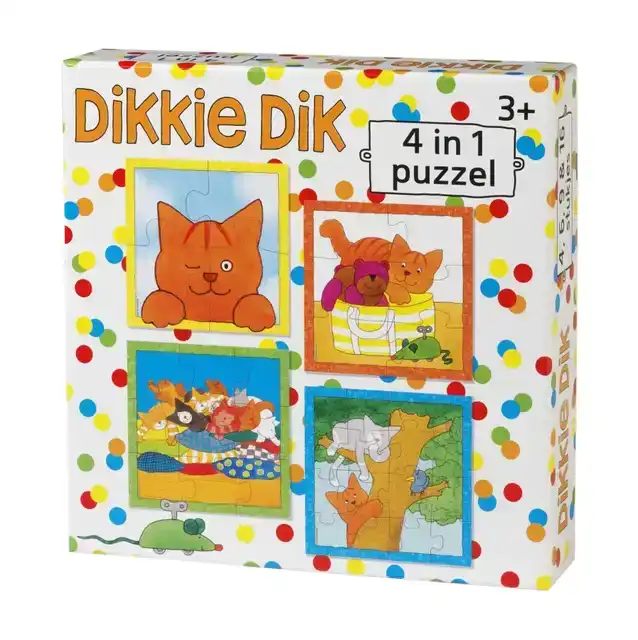 PUZZEL DIKKIE DIK 4 IN 1: 4/6/9/16 STUKJES (52016)