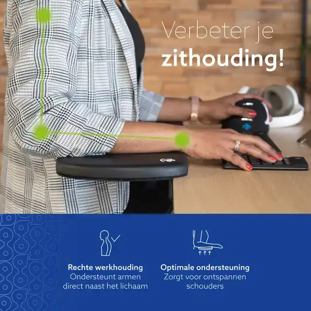 ARMSTEUN R-GO ERGONOMISCH ZWART