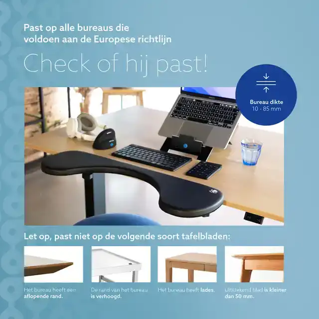 ARMSTEUN R-GO ERGONOMISCH ZWART
