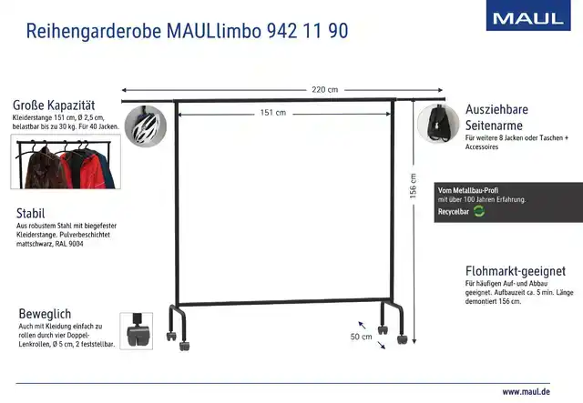 GARDEROBEREK MAUL LIMBO 156X127(TOT