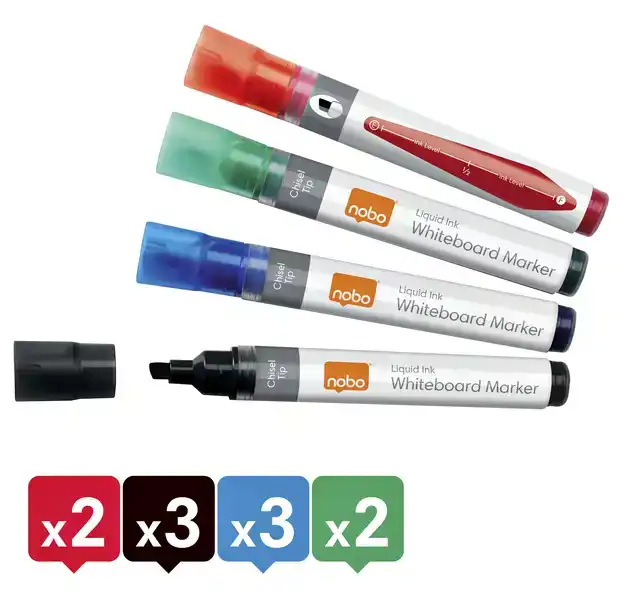 WHITEBOARDMARKER NOBO LIQUID SCHUIN ASS