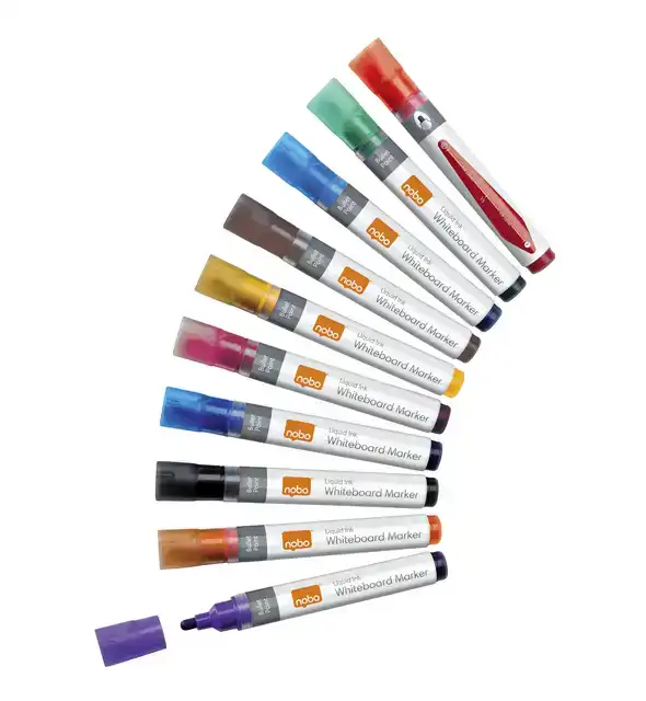 WHITEBOARDMARKER NOBO LIQUID ROND ASS