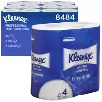 TOILETPAPIER KLEENEX 4LAAGS 160 VEL WIT
