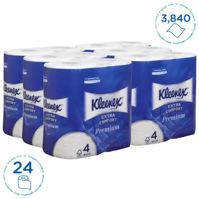 TOILETPAPIER KLEENEX 4LAAGS 160 VEL WIT