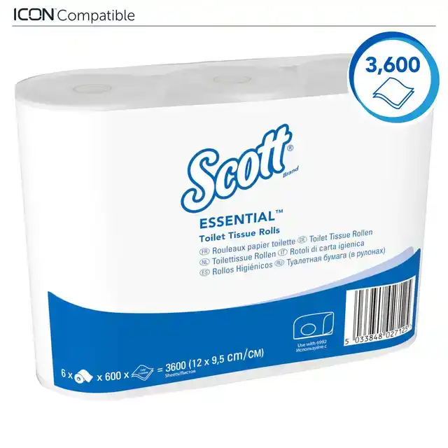 TOILETPAPIER SCOTT ESSENTIAL 2LAAGS 600