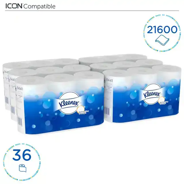 TOILETPAPIER KLEENEX 2LAAGS 600 VEL WIT