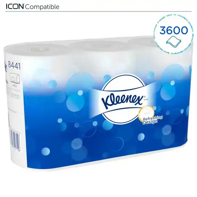 TOILETPAPIER KLEENEX 2LAAGS 600 VEL WIT